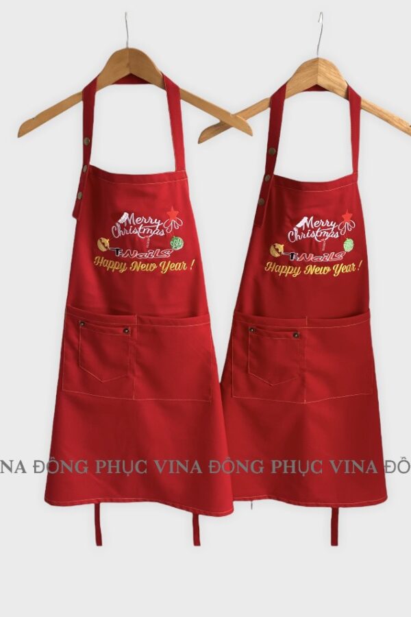 tạp dề làm nails tiệm t-nails