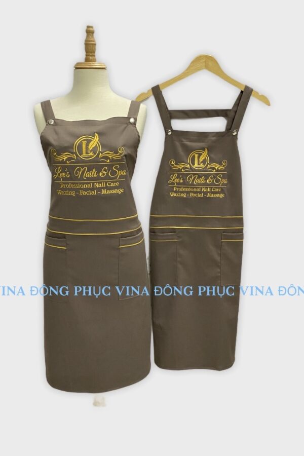 tạp dề làm nails lee