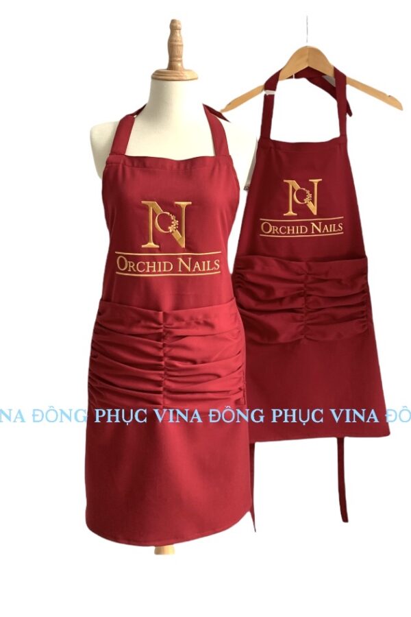 tạp dề nail orchid