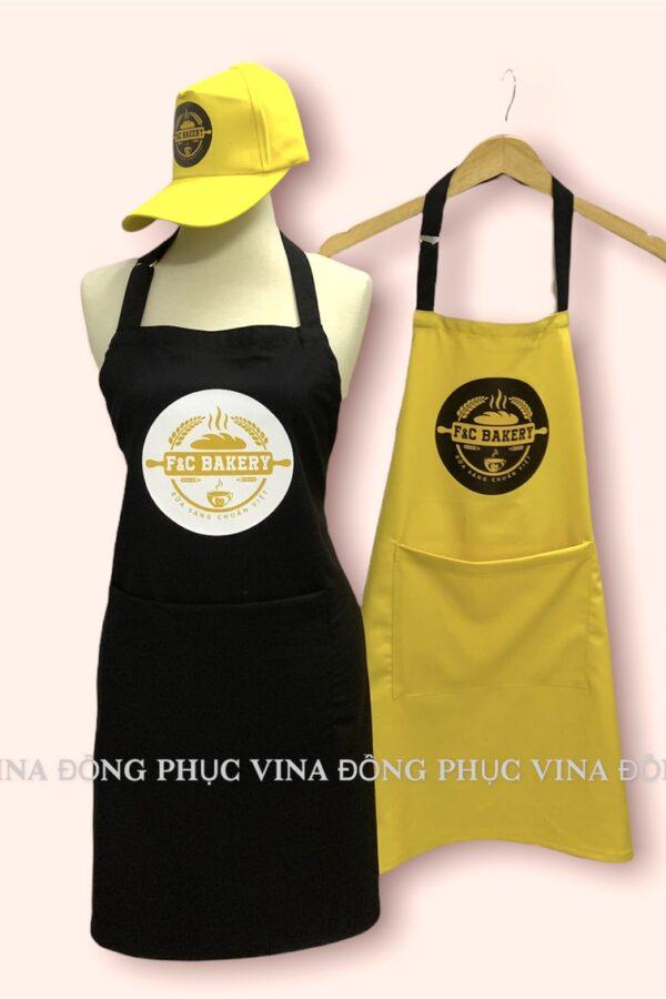 tạp dề đồng phục tiệm bánh fc
