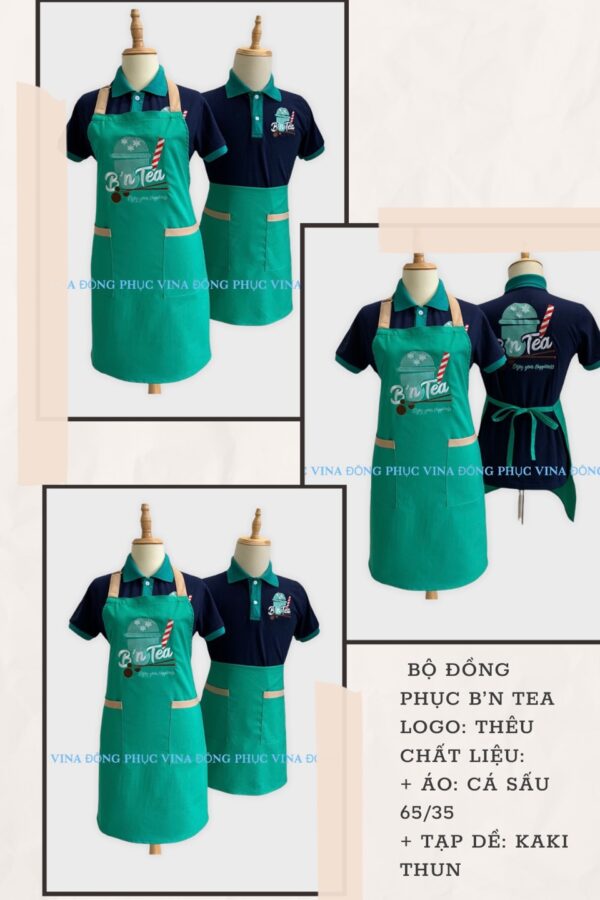 tạp dề quán cafe BN Tea