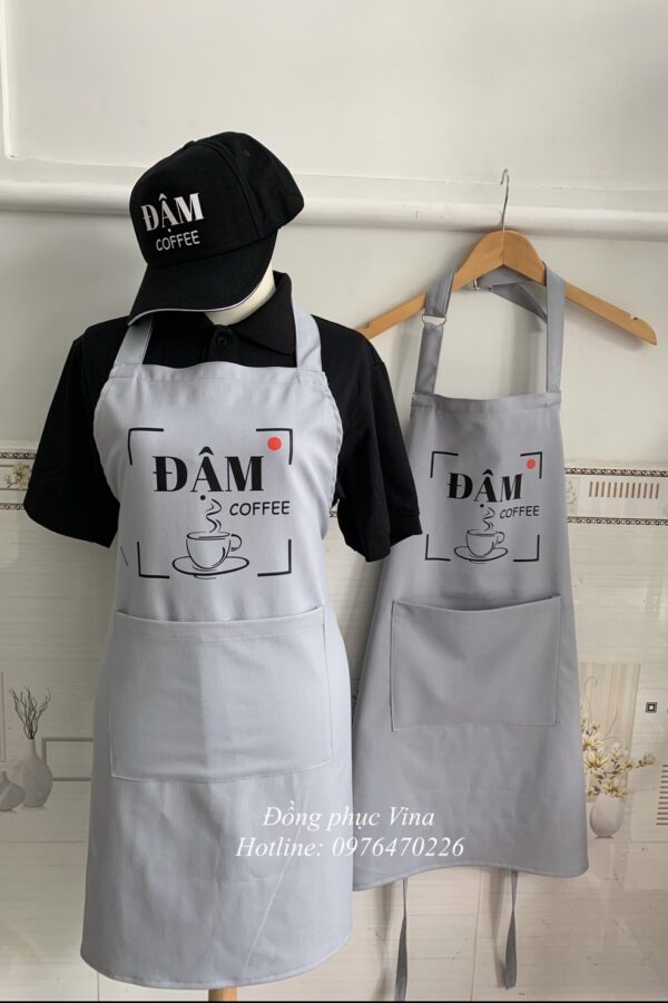 tạp dề quán cafe đậm