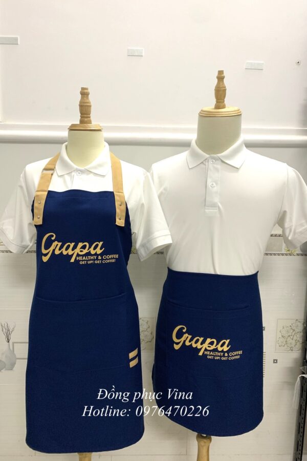tạp dề quán cafe grapa