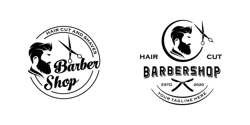Logo barber shop chất mới 4