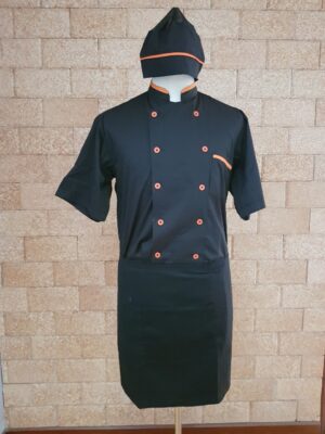mẫu đồng phục đầu bếp đẹp màu đen