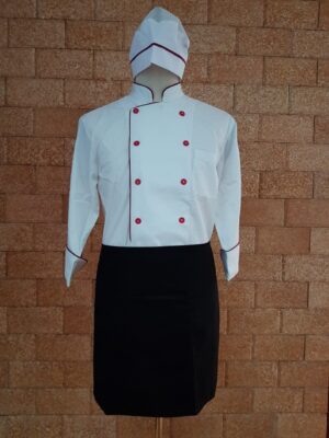mẫu đồng phục đầu bếp đẹp màu trắng