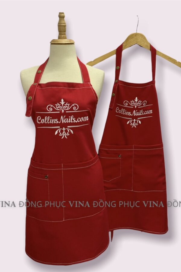 tạp dề làm nail collin