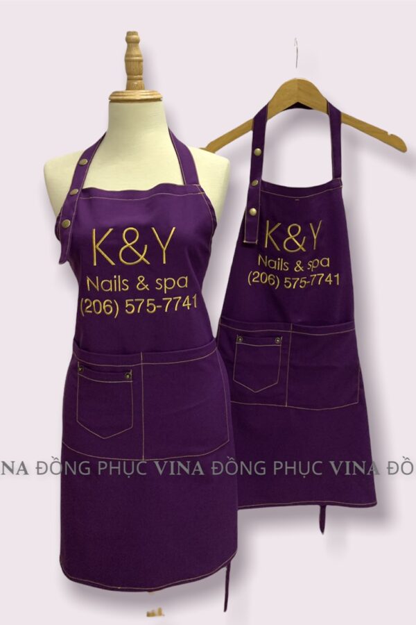 tạp dề làm nails k&y