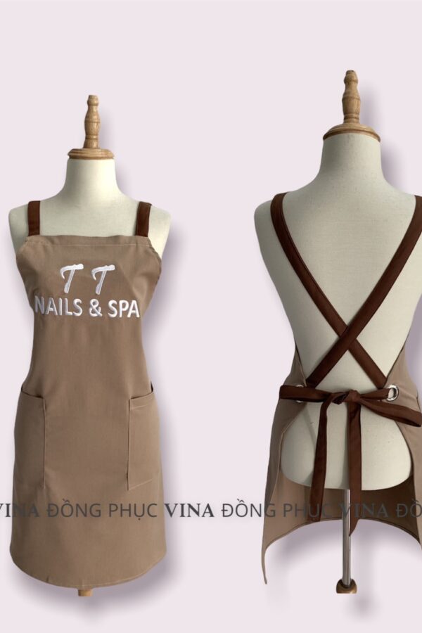 tạp dề tiệm nails tt chữ X