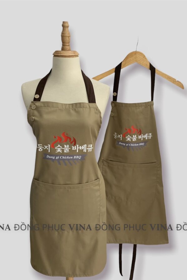 tạp dề nhà hàng Hàn Quốc BBQ