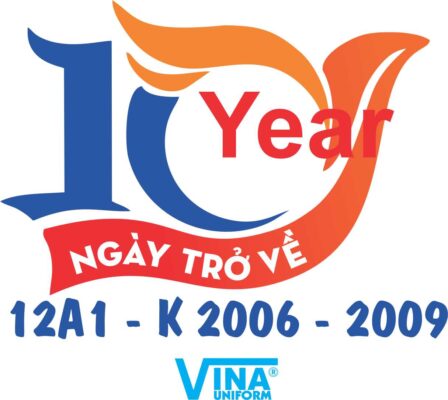 logo 10 năm ngày ra trường đẹp