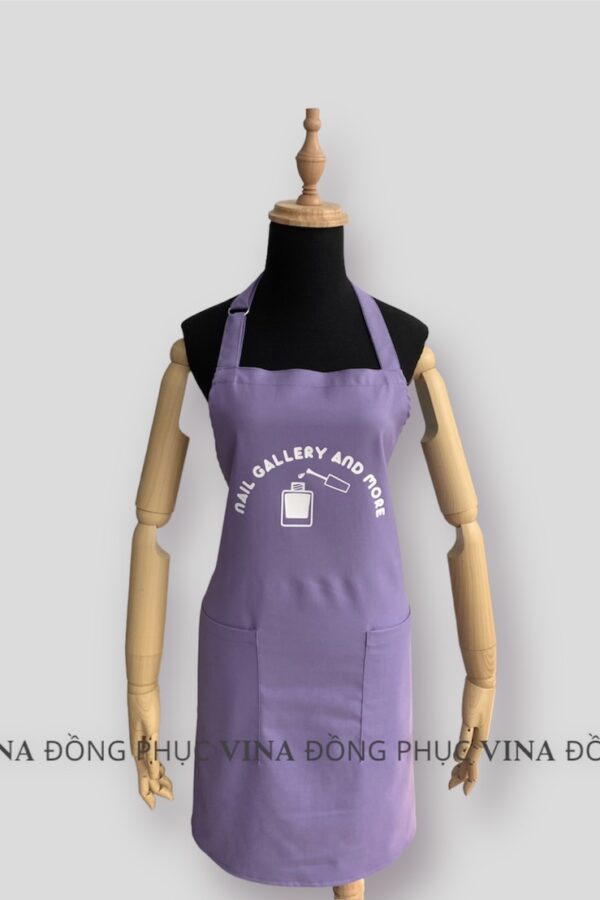 Tạp dề tiệm nail xinh màu Tím