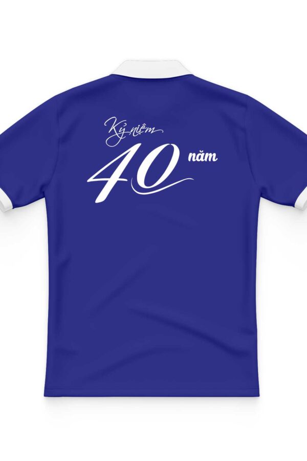 Áo đồng phục họp lớp 40 năm màu xanh bích mặt sau