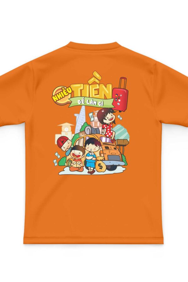 Áo team building tiền nhiều để làm gì mặt sau