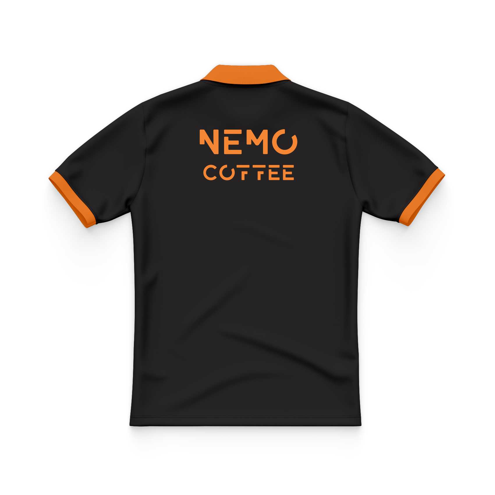Áo thun đồng phục có cổ quán cafe Nemo mặt sau