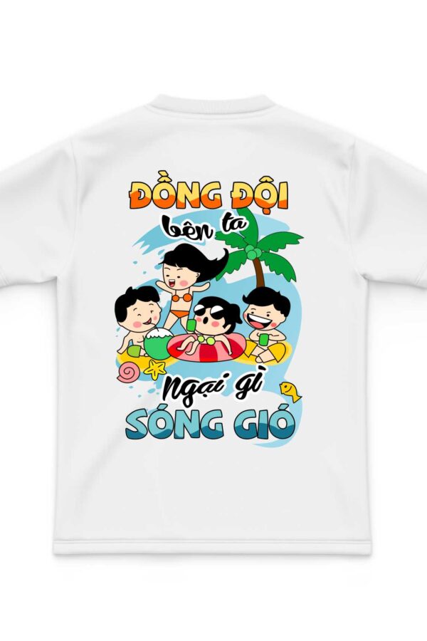 Áo thun đồng phục team building đồng đội bên ta mặt sau