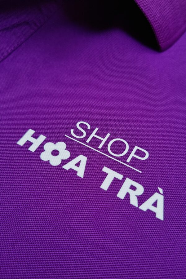 In logo lên áo shop hoa trà