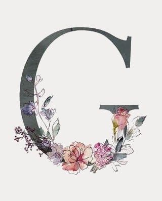 Logo chữ G thiết kế với bông hoa