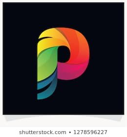 Logo chữ P màu sắc