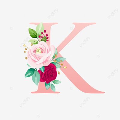 Alphabet Rose Flowers Vector Hd Images Rose Gold Alphabet Letter K With Watercolor Flower Letter A Clipart Logo Flower PNG Image For Free Download
