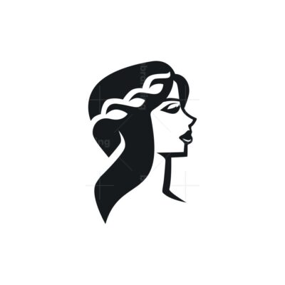 Logo chữ L thiết kế cùng cô gái