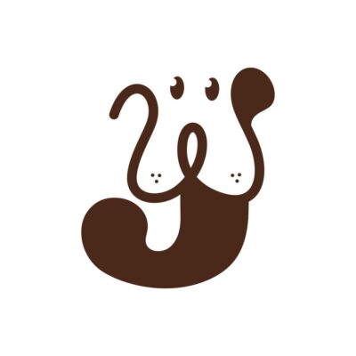 Logo chữ J thiết kế cùng động vật