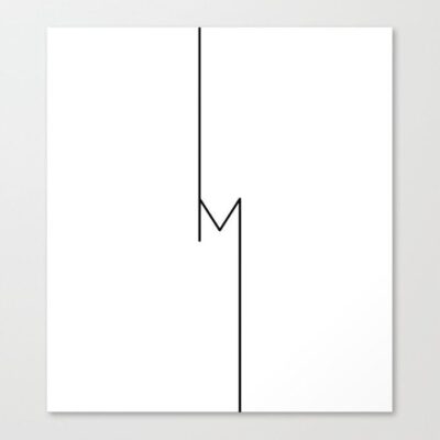Canvas Print Tower Collection Minimal Letter M Print by Annette Elisse Design Medium Society6