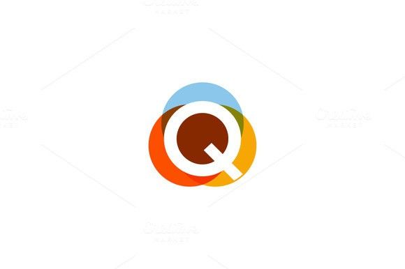 Logo chữ Q kết hợp rộng rãi biểu trưng mới lạ