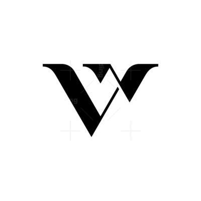 Logo chữ W đen trắng