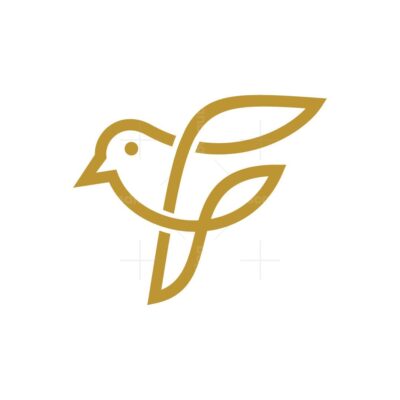 Logo chữ F kết hợp cùng chú chim