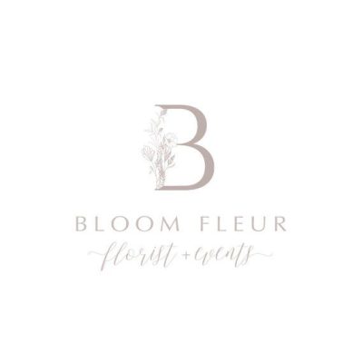 Feminine Logo Wedding Photography Logo Floral Letter Pre made Logo Design Branding Floral Logo Hand Drawn Logo