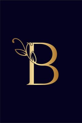 Floral Logo Design Letter B