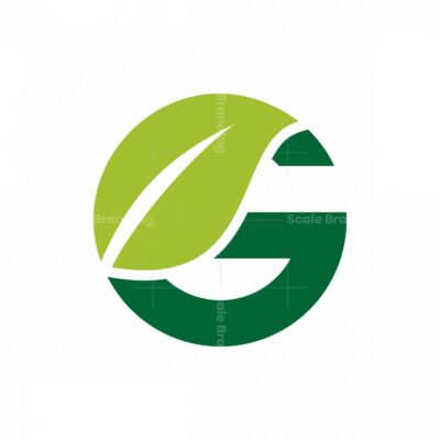 Logo chữ G thiết kế với lá
