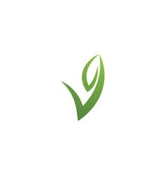 Green leaf logo icon design template vector image on VectorStock