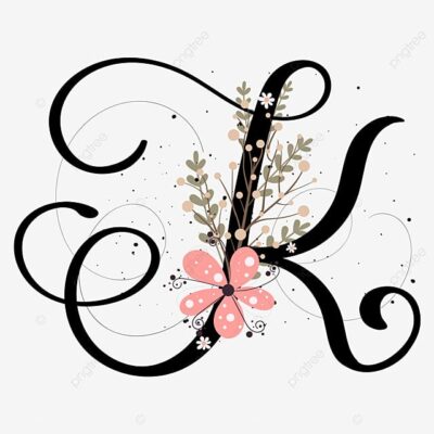 Hand Lettering Alphabet Vector PNG Images Alphabet Letter K Hand Lettering With Flowers Vintage Letter K Letter Alphabet PNG Image For Free Download