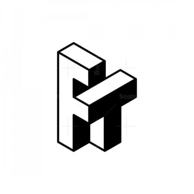 Isometric FT Letter Logos