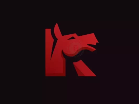 Logo chữ K kết hợp động vật