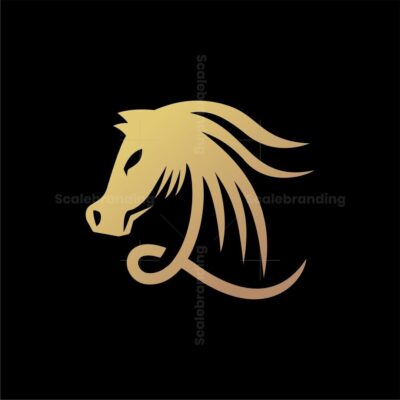 L Letter Horse Logo
