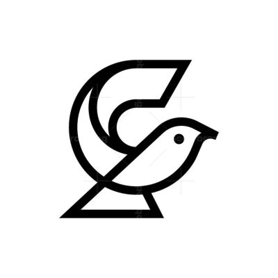 Letter C Bird Logo