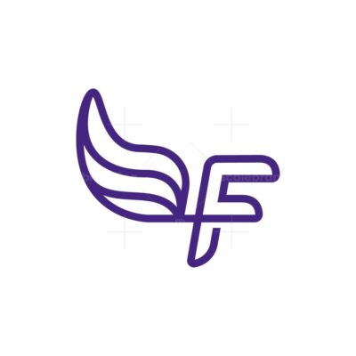 Letter F Wing Logo