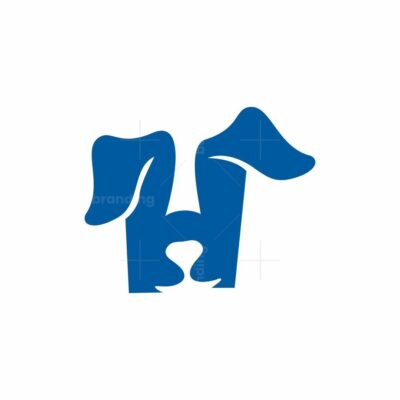 Letter H Dog Logo