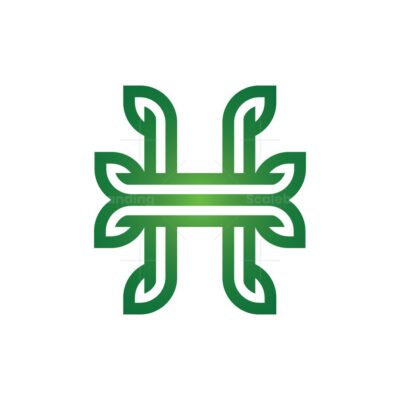 Letter H Leaf Logo