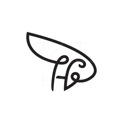 Letter H Rabbit Logo