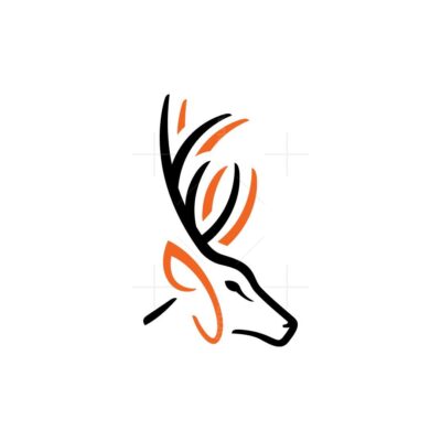 Letter J Deer Logo Deer Head Logo Buck Logo