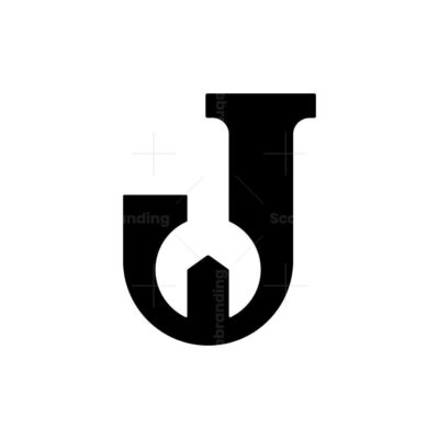 Letter J Wrench Logo