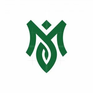 Letter M Leaf Logo