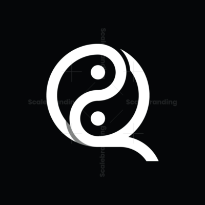 Letter Q Yin Yang Logo