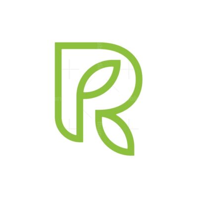 Letter R Leaf Logo