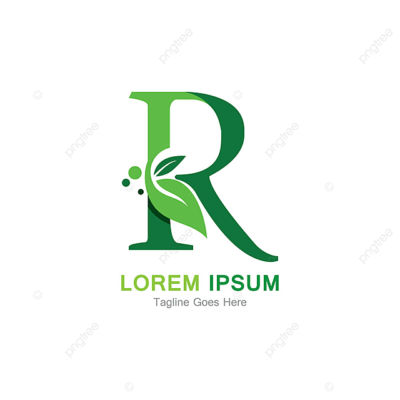 Letter R Vector Hd Images Letter R With Leaf Logo Concept Template Design Symbol Character Bio PNG Image For Free Download