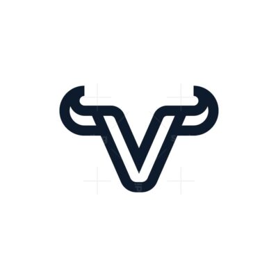 Letter V Bull Logo